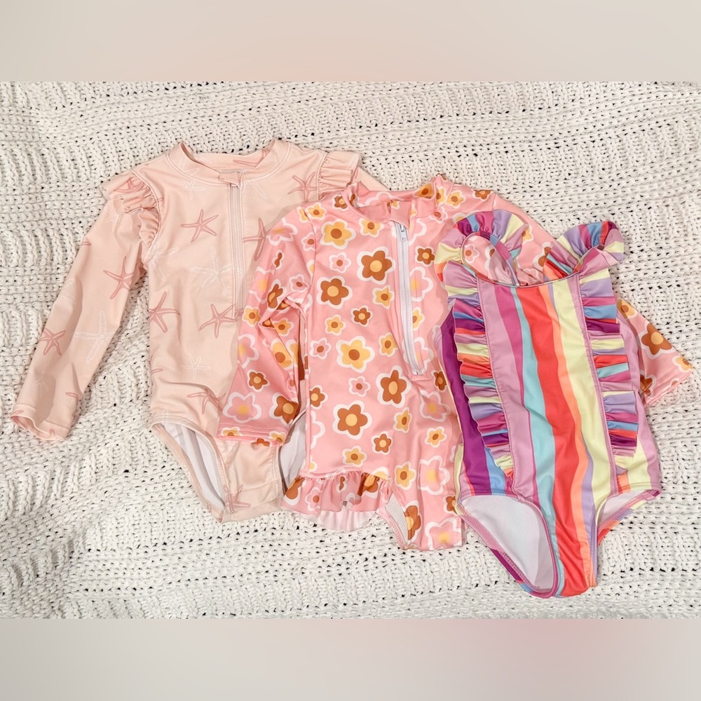 Baby girl bathing suit bundle - size 18M